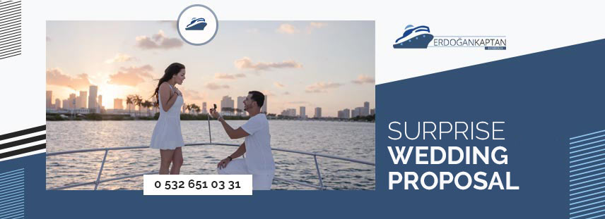 Yacht surprise wedding proposal